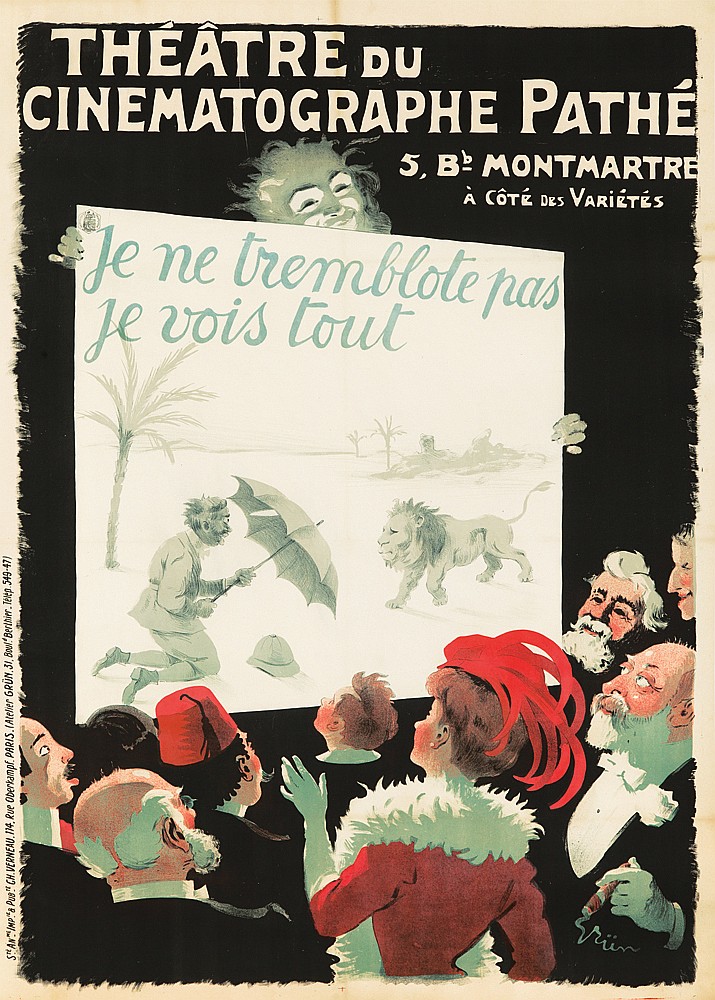 Theatre du Cinematographe Pathe, black poster
