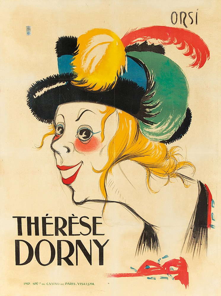 Therese Dorny, man in colored hat