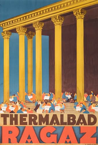 Thermalbad Ragaz, columns
