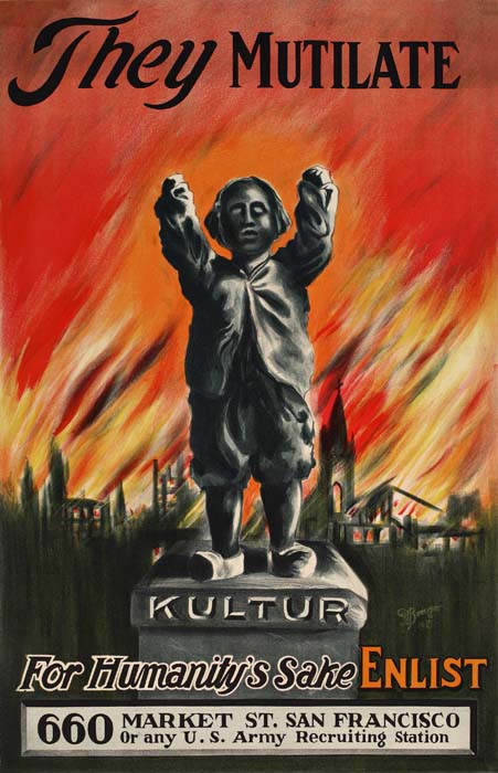 They Mutilate Kultur, statue, fire