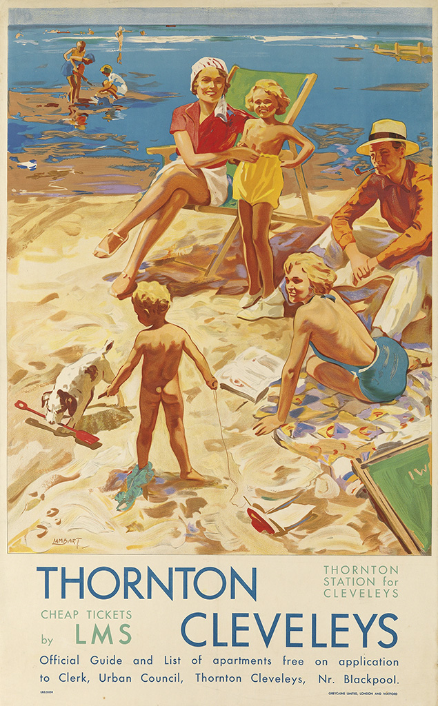 Thornton Cleveleys, LMS, family on the beach