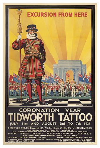 Tidworth Tattoo, man in red, Excurusion from here