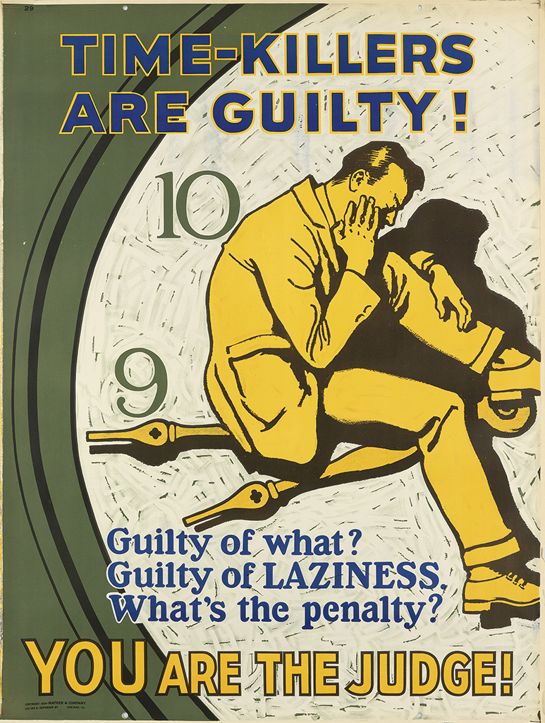 Time Killers Are Guilty, clock, yellow man