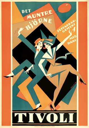 Det Muntre Hjorne, Tivoli, orange poster