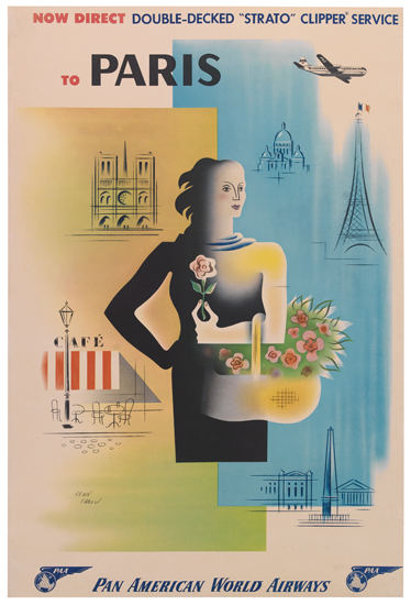 To Paris, woman with flower basket