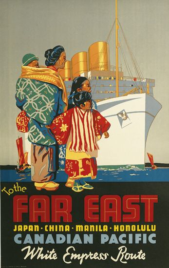 To the Far East, Canadian Pacific, white ship