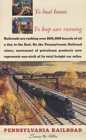 To Heat Homes, Pennsylvania Railroad, black train