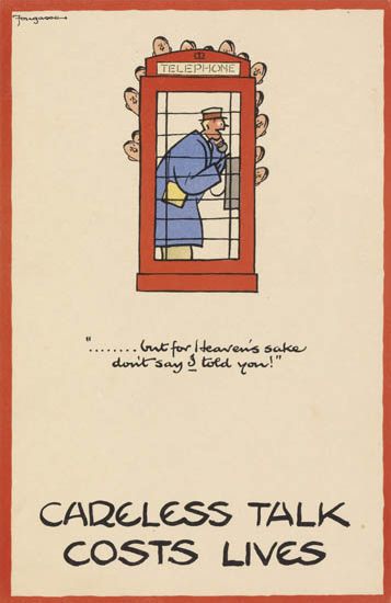 Careless Talk Costs Lives, telephone booth