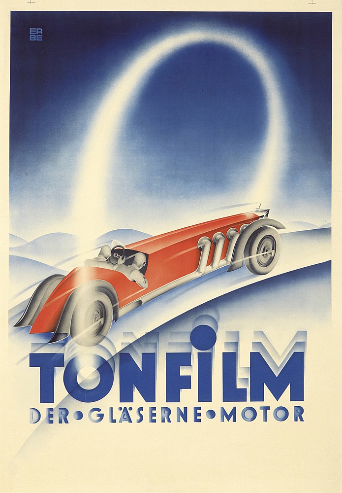 Tonfilm Der Glaserne Motor, red car