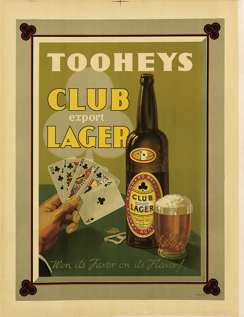 Tooheys Club Export Lager, beer and cards