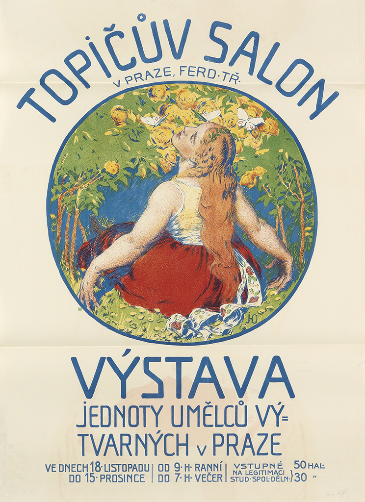 Topicuv Salon, woman in white, Vystava