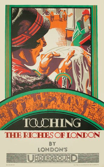 Touching The Riches of London, woman sewing