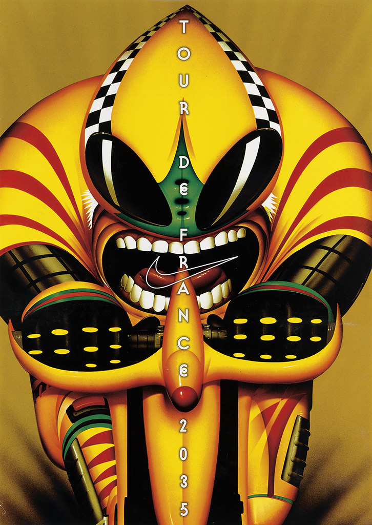 Tour de France 2035, yellow bike rider