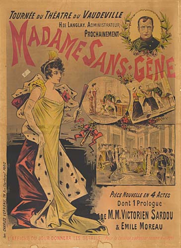 Madame Sans-Gene, woman in yellow