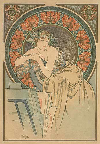 Woman in white, flowers