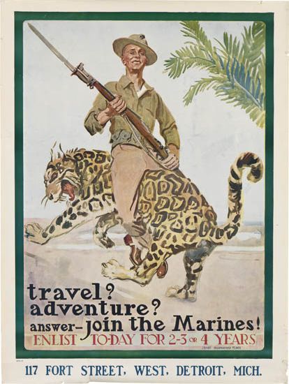 Travel? Advernture? Answer Join the Marines, soldier, wild animal