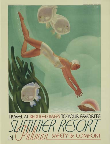 Travel at Reduced Rates to Your Favorite Summer Resort in Pullman Safety and Comfort, swimmers