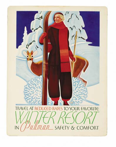 Travel at Reduced Rates to Your Favorite Winter Resort in Pullman Safety and Comfort, skier in red