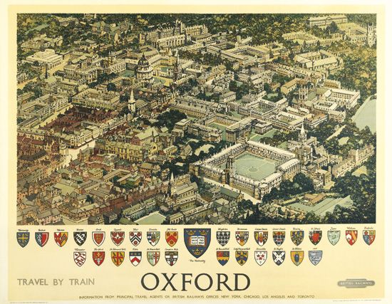 Travel by Train, Oxford, city scape