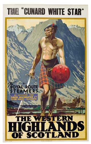 The Western Highlands of Scotland, man in kilt