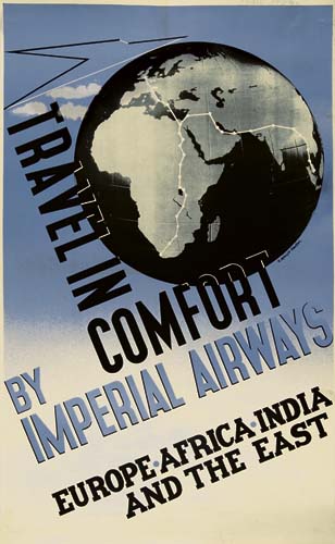 Travel in Comfort, globe, by Imperial Airways