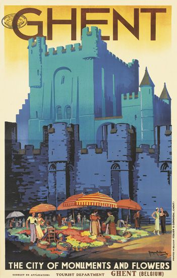 Ghent The City of Monuments and Flowers, blue building