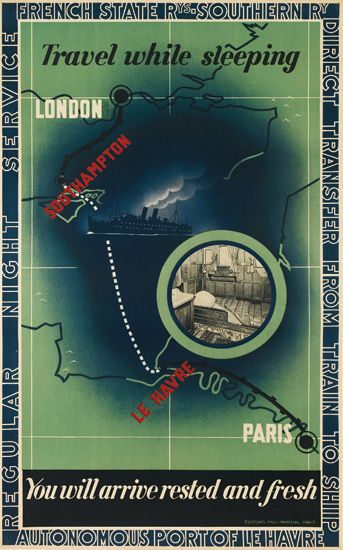 Travel While Sleeping, French State Railways, routes