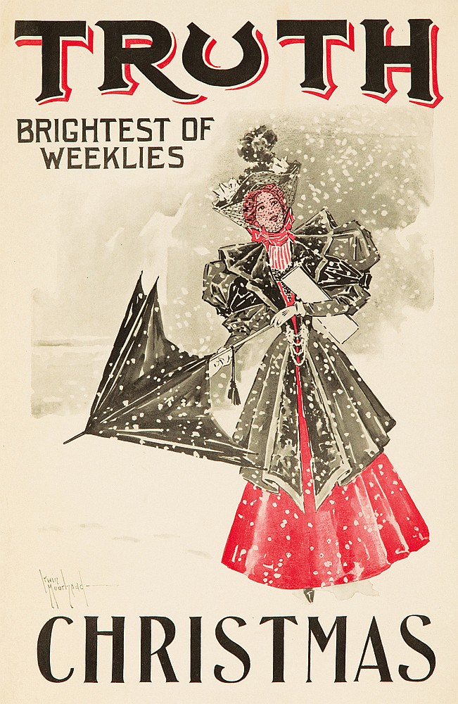 Truth Christmas, Brightest of Weeklies, woman in pink dress