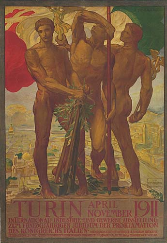 Turin April November 1911, nude men
