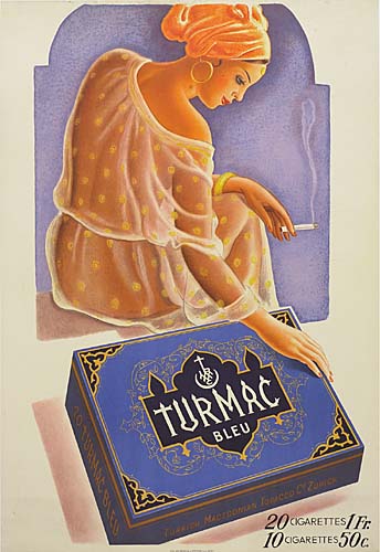 Turmac Bleu, woman smoking