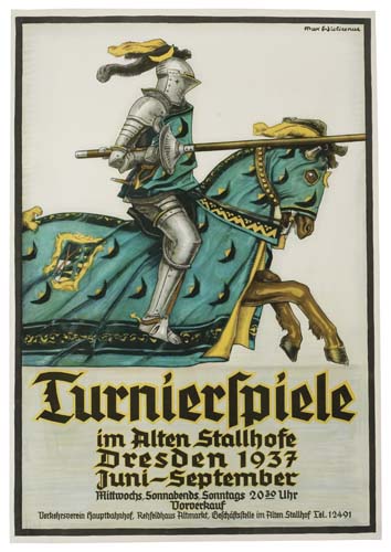 Turnierspiele, knight on a horse, jousting