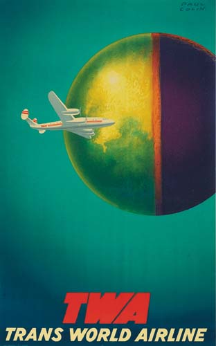 TWA Trans World Airlines, globe