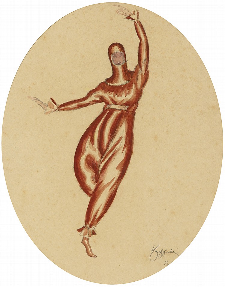 Two Ballet, woman in brown