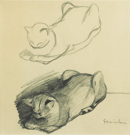 Two sketches of cats