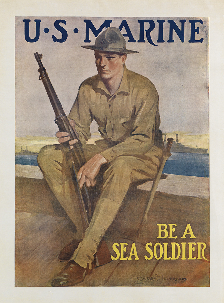 U.S. Marine Be a Sea Soldier, man in uniform
