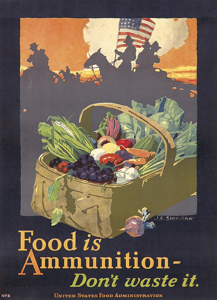 Food is Ammunition, Don’t Waste It, fruit basket