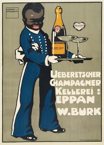 Ueberetscher Champagner, man in blue suit