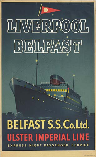 Liverpool Belfast, black ship