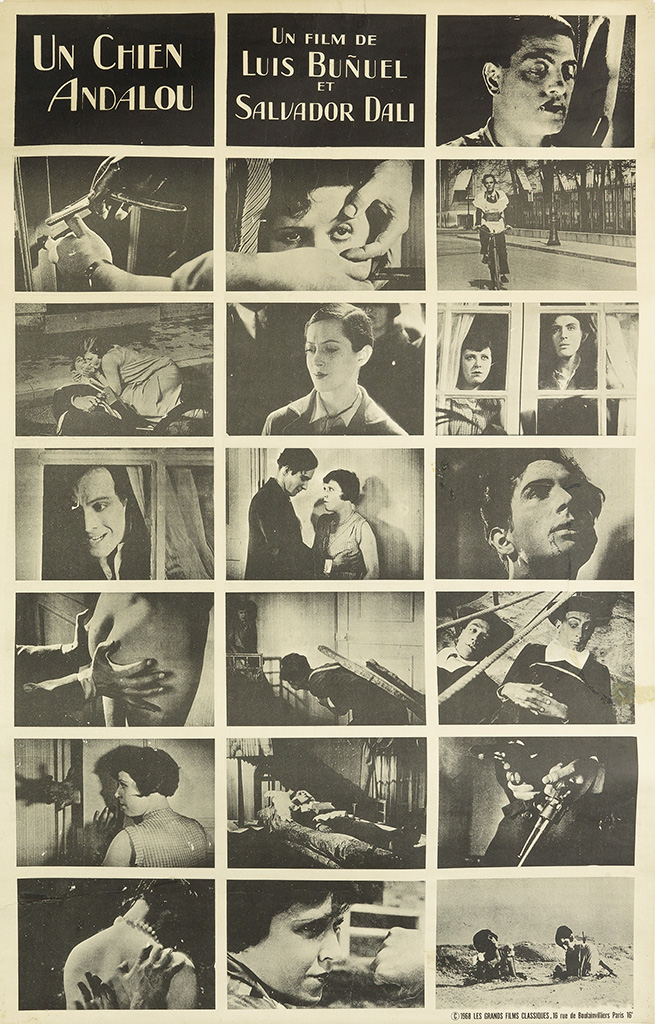 Un Chien Andalou, black and white photographs