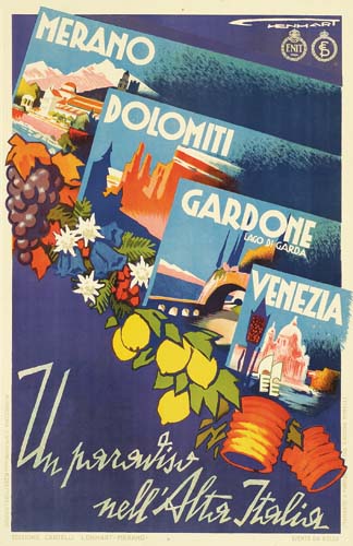 Un Paradiso Nell Alta Italia, blue poster, fruit