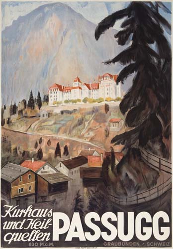 Passugg, tree and mountains