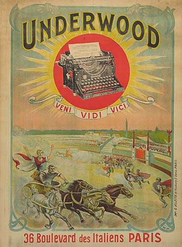 Underwood Veni Vidi Vici, horse and chariot