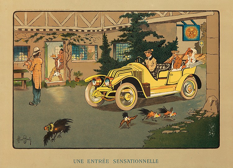 Une Entree Sensationnelle, yellow car