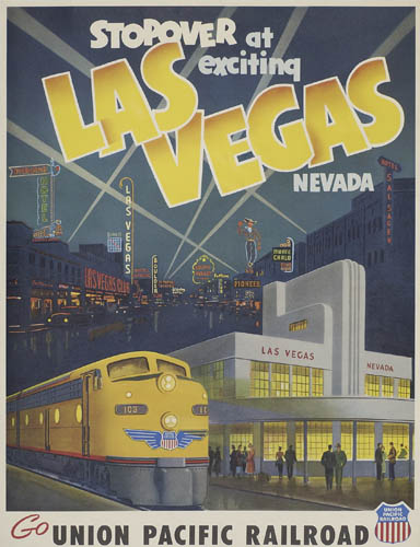 Stopover at Exciting Las Vegas Nevada, Union Pacific Railroad, yellow train