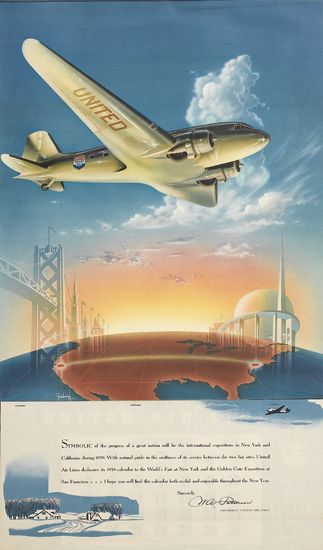 United Air Lines, quote, white plane