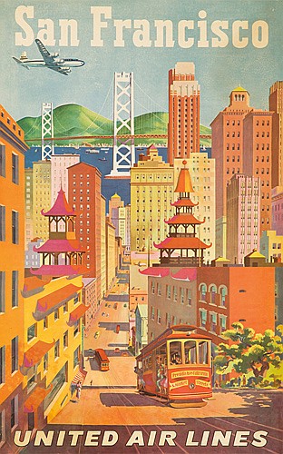 United Air Lines San Francisco, cable car