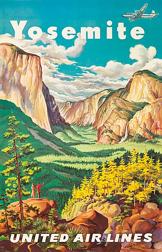 United Air Lines Yosemite, mountains