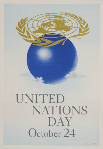 United Nations Day October 24, globe