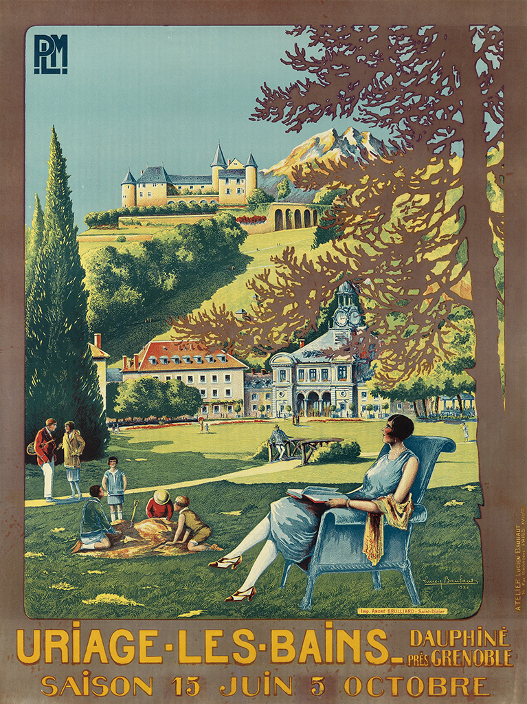 Uriage Les Bains, woman in blue