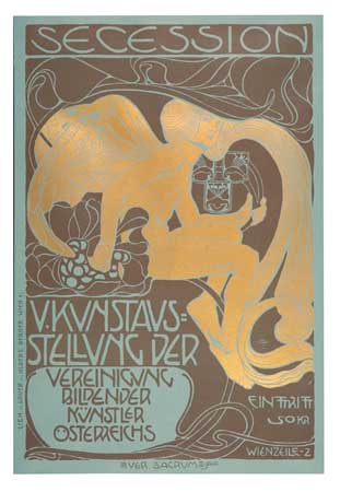 Secession, brown and blue poster